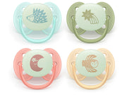 Philips Avent Pacifier ultra soft nighttime 4 pack 0–6 mdr. blå/grøn/gul/rød