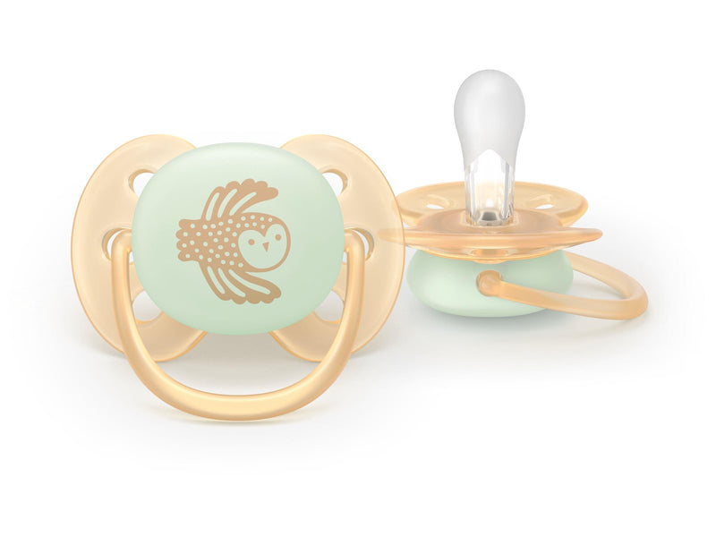 Philips Avent Pacifier ultra soft nighttime 4 pack 0–6 mdr. blå/grøn/gul/rød