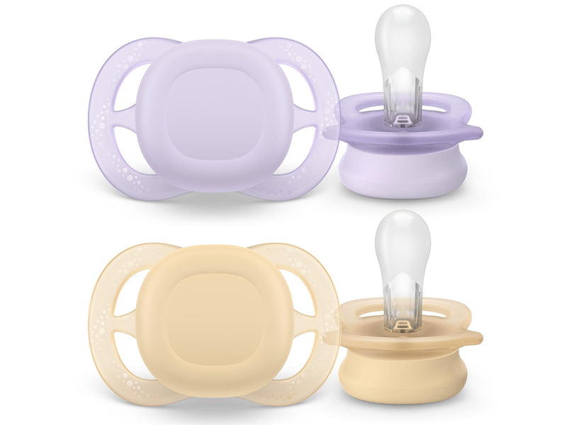 Philips Avent Pacifier ultra start 2 pack 0-6 mdr. gul/blå