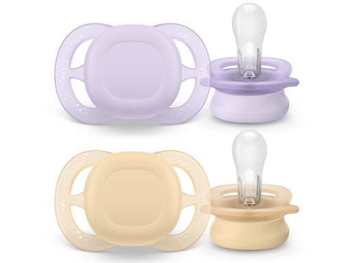 Philips Avent Pacifier ultra start 2 pack 0-6 mdr. gul/blå