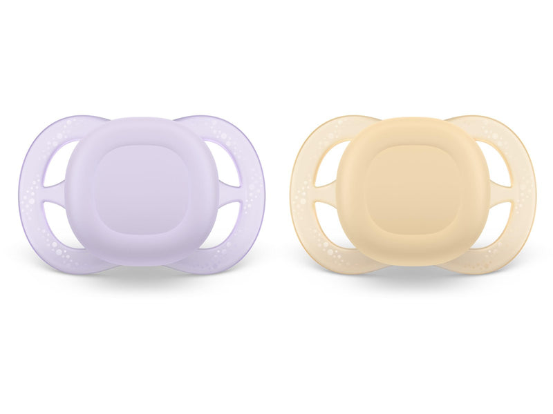 Philips Avent Pacifier ultra start 2 pack 0-6 mdr. gul/blå
