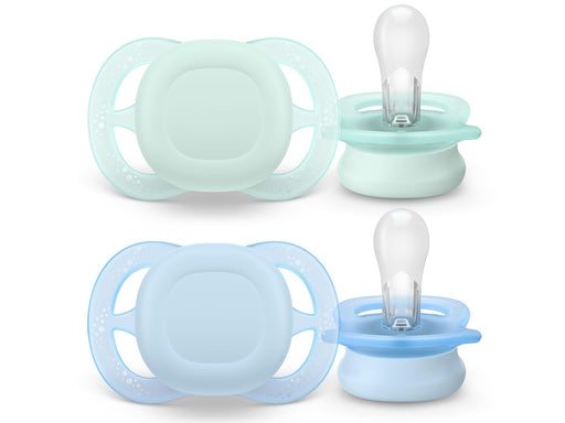 Philips Avent Pacifier ultra start 2 pack 0–6 mdr. grøn/blå