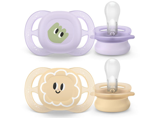 Philips Avent Pacifier ultra start 2 pack 0–6 mdr. pink/gul