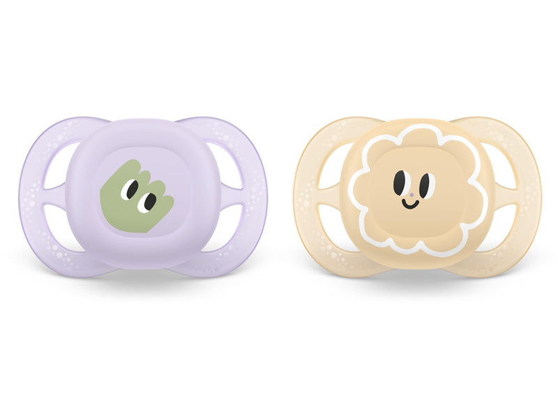 Philips Avent Pacifier ultra start 2 pack 0–6 mdr. pink/gul