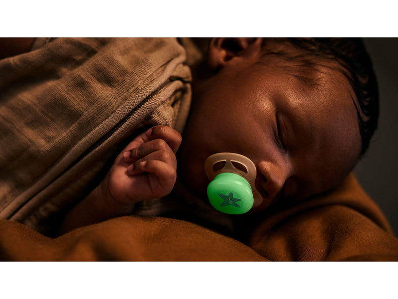 Philips Avent Pacifier ultra start nighttime 2 pack 0–6 mdr. pink/orange