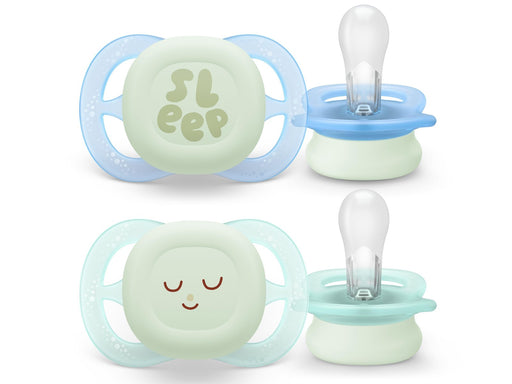 Philips Avent Pacifier ultra start nighttime 4 pack 0–6 mdr. blå/grøn