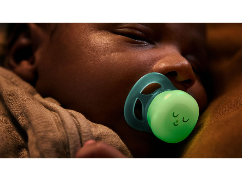 Philips Avent Pacifier ultra start nighttime 4 pack 0–6 mdr. blå/grøn