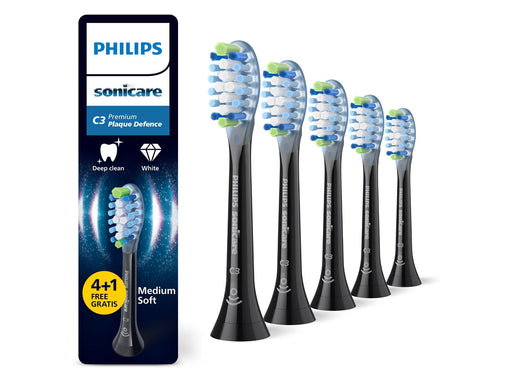 Philips Bürstenköpfe Sonicare Premium Plaque Defence - Black - 4+1 pcs