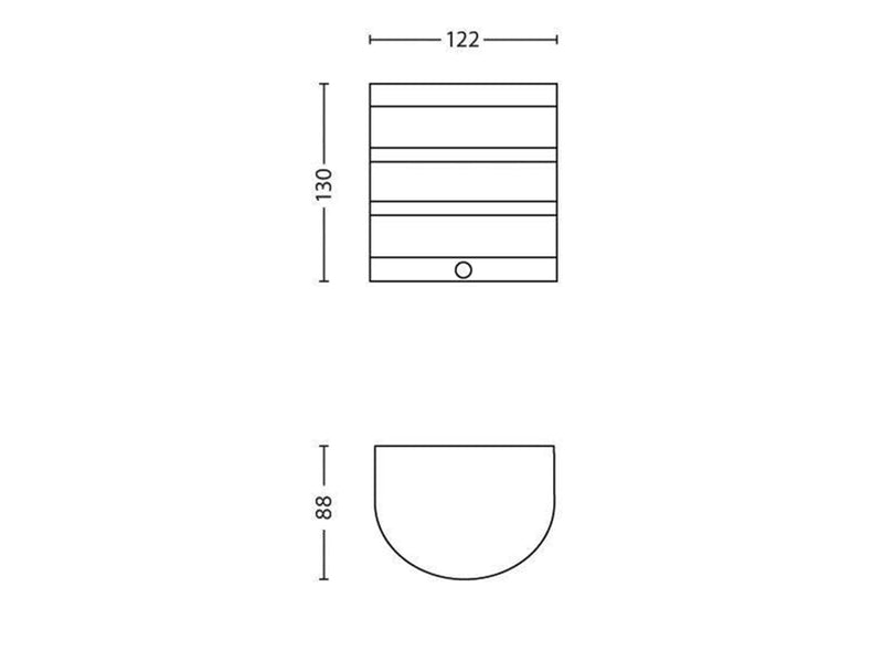Philips Calgary wall lantern inox 1x3.5W 230V IR (sensor)