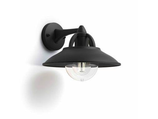 Philips Cormorant wall lantern black 1x42W 230V