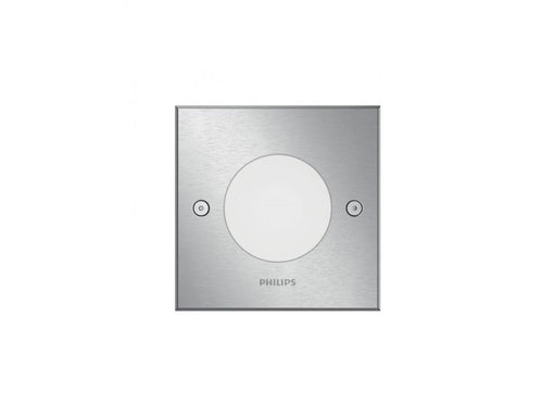 Philips Crust bodeneinbauspot, LED 3W, 2700K, edelstahl