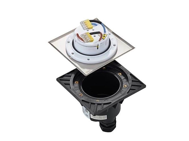 Philips Crust bodeneinbauspot, LED 3W, 2700K, edelstahl