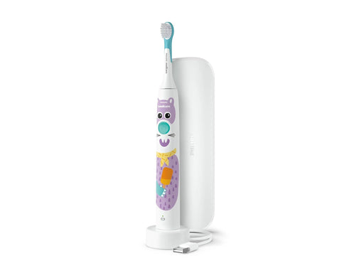Philips Elektrische Zahnbürste Sonicare For Kids HX3603 - Design a Pet Edition - tooth brush - white/aqua blue
