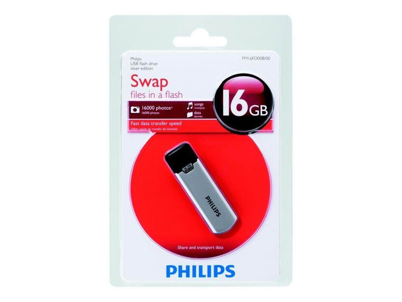 Philips FM16FD00B Silver edition - USB flash drive - 16 GB - 16GB - USB-Stick