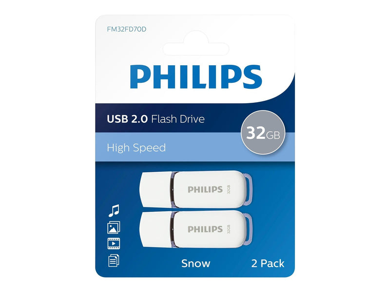 Philips FM32FD70D Snow Edition 2.0 - USB flash drive - 32 GB - 32GB - USB-Stick