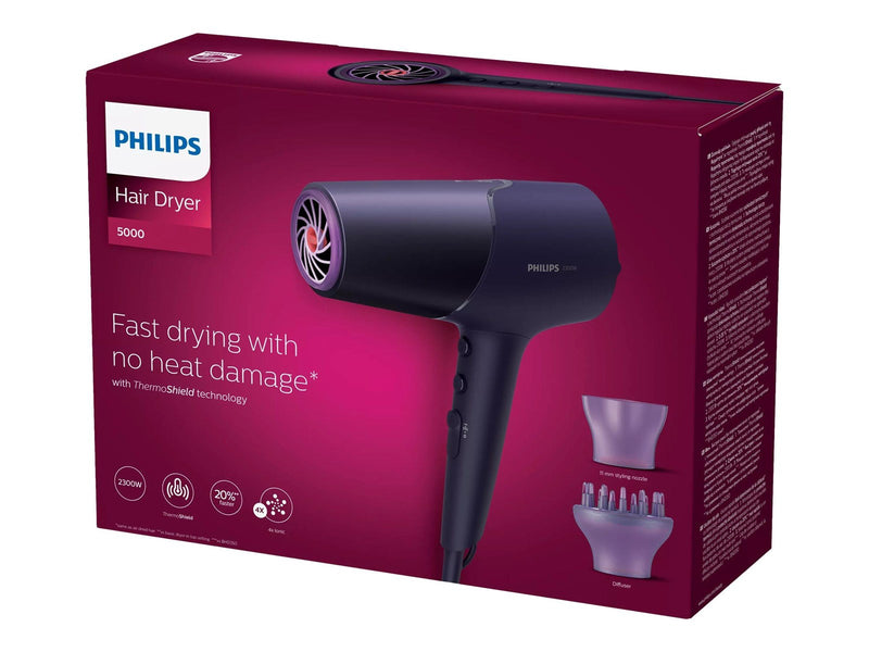 Philips Haartrockner / Föhne 5000 Series BHD514 - hairdryer - purple metallic - 2300 W