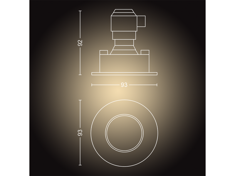 Philips Hue Adore Bathroom Recessed Downlight - Chrome - 3-pack