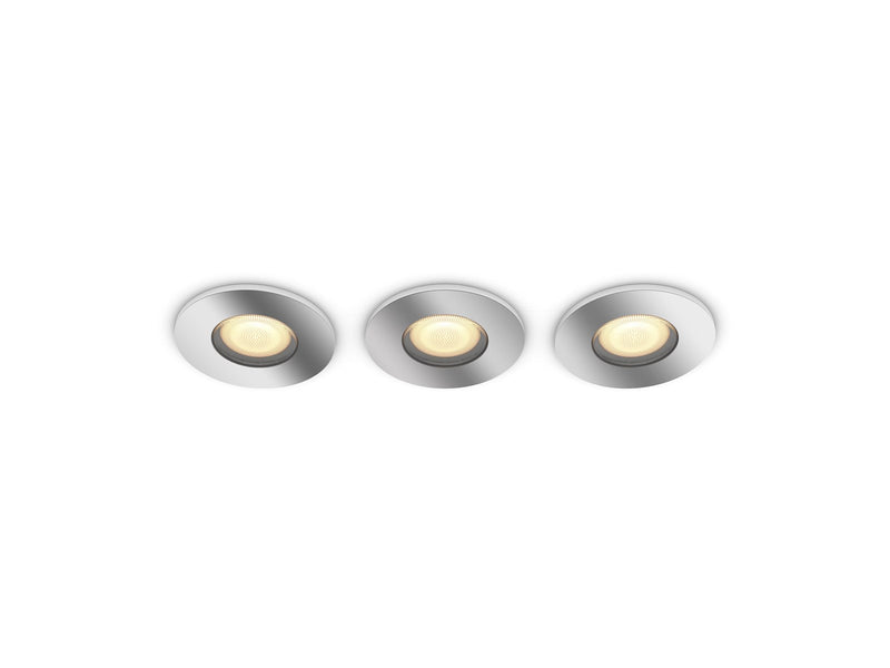 Philips Hue Adore Bathroom Recessed Downlight - Chrome - 3-pack