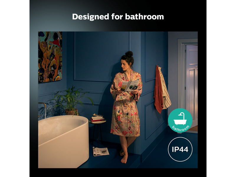 Philips Hue Adore Bathroom Recessed Downlight - Chrome - 3-pack