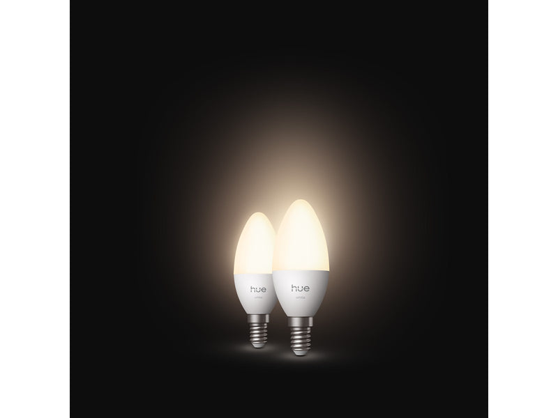 Philips Hue B39 Candle - E14 bulb - White - 2 pack