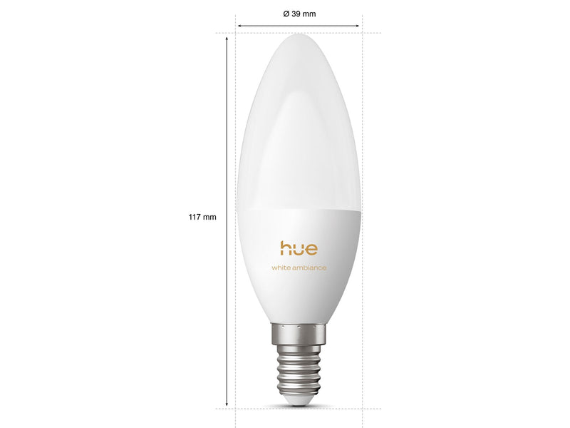 Philips Hue B39 Candle - E14 bulb - White ambiance - 1 pack