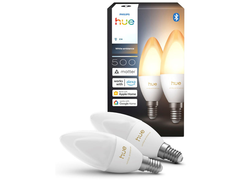 Philips Hue B39 Candle - E14 bulb - White ambiance  - 2 pack