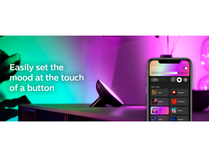 Philips Hue Bloom Tragbare Tischleuchte - BT - Schwarz