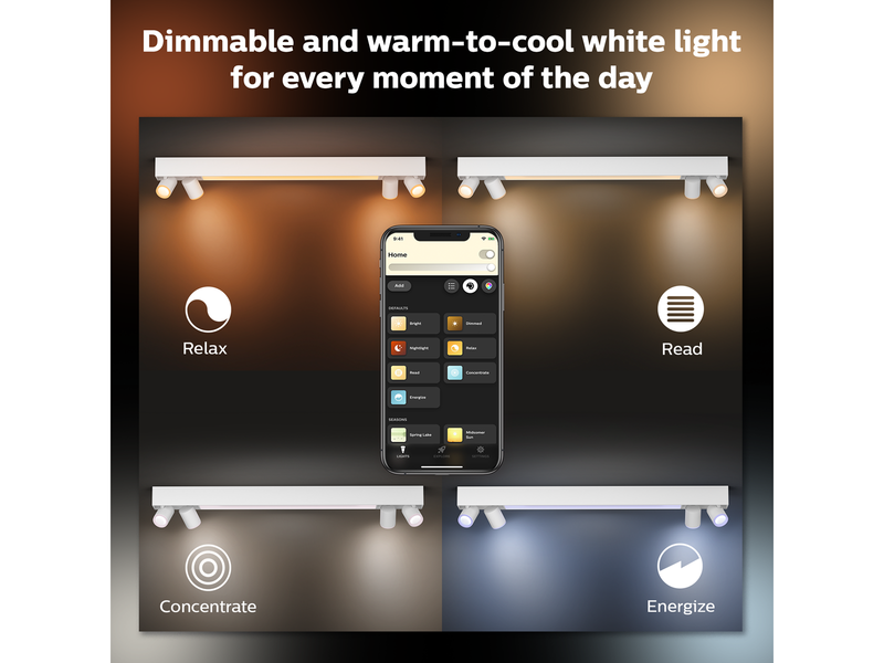 Philips Hue Centris 4-er Spots 5.7W - weiß