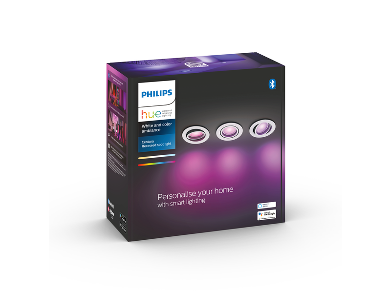 Philips Hue Centura Einbauspot 3er-Pack (Weiß)