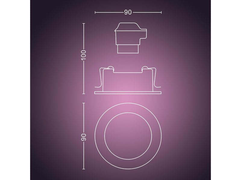 Philips Hue Centura Einbauspot 3er-Pack (Weiß)