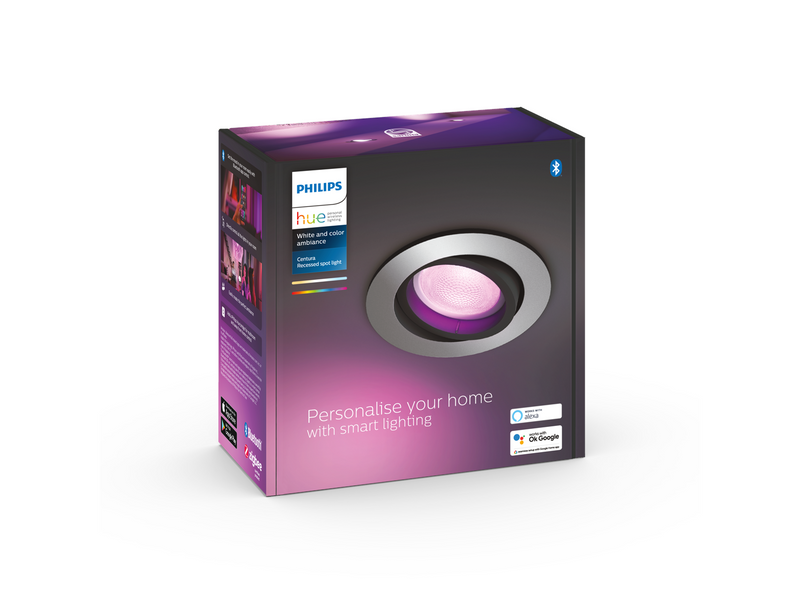 Philips Hue Centura Recessed Spotlight Round - Aluminium