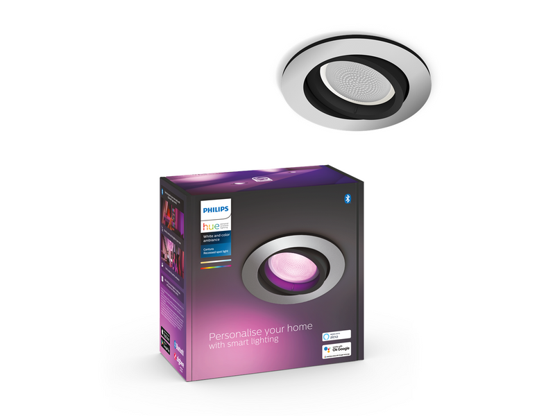 Philips Hue Centura Recessed Spotlight Round - Aluminium