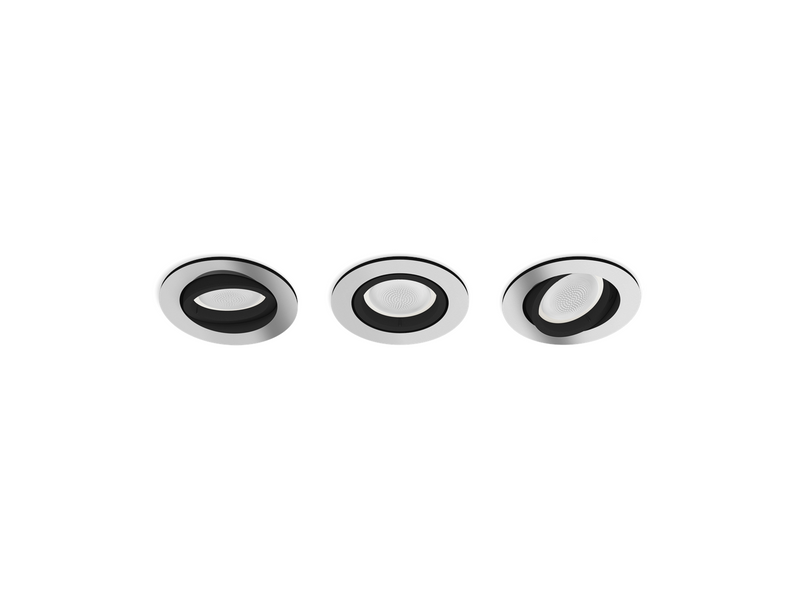 Philips Hue Centura Recessed Spotlight Round - Aluminium - 3-Pack