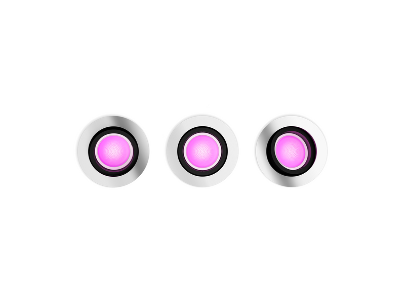 Philips Hue Centura Recessed Spotlight Round - Aluminium - 3-Pack