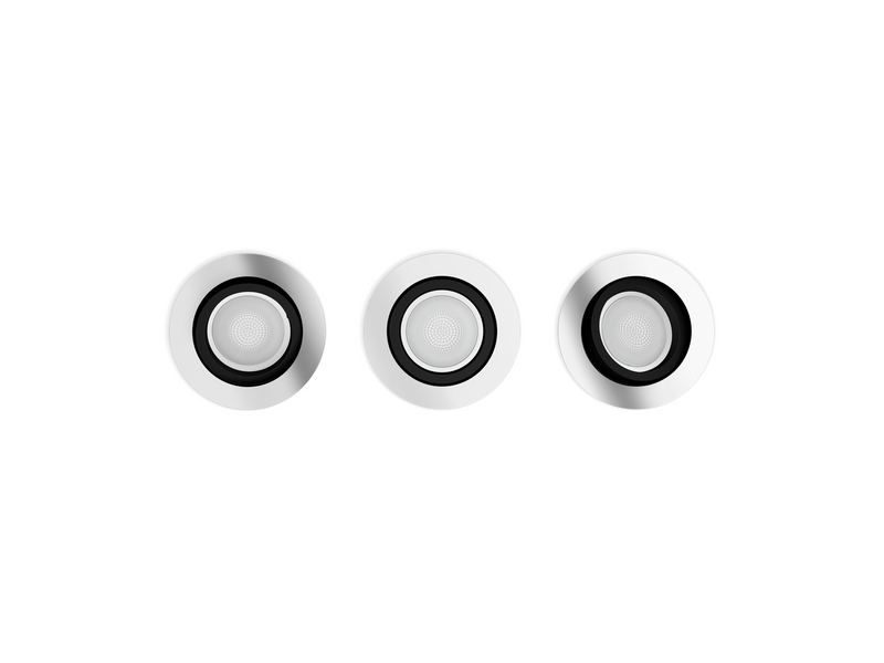 Philips Hue Centura Recessed Spotlight Round - Aluminium - 3-Pack