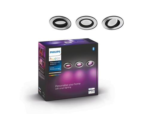 Philips Hue Centura Recessed Spotlight Round - Aluminium - 3-Pack