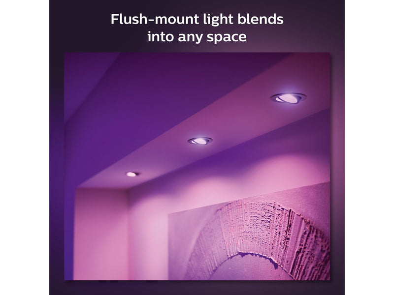 Philips Hue Centura Recessed Spotlight Round - Aluminium - 3-Pack