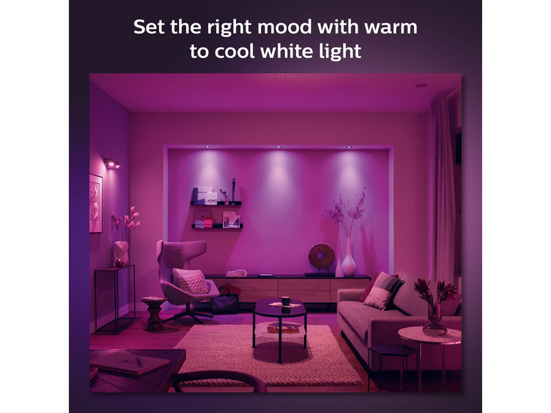 Philips Hue Centura Recessed Spotlight Round - Aluminium - 3-Pack