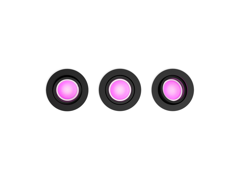 Philips Hue Centura Recessed Spotlight Round - Black - 3-Pack