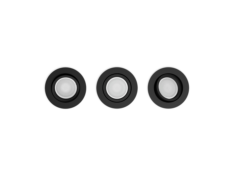 Philips Hue Centura Recessed Spotlight Round - Black - 3-Pack
