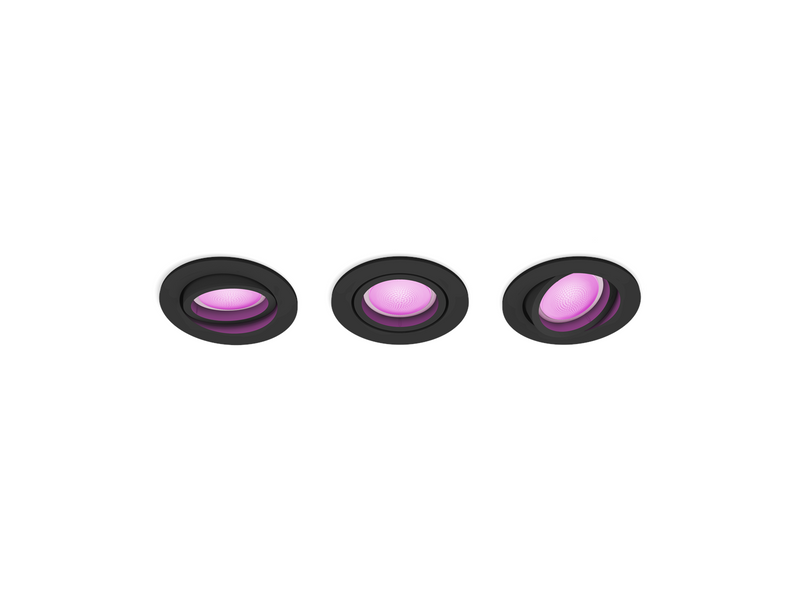 Philips Hue Centura Recessed Spotlight Round - Black - 3-Pack