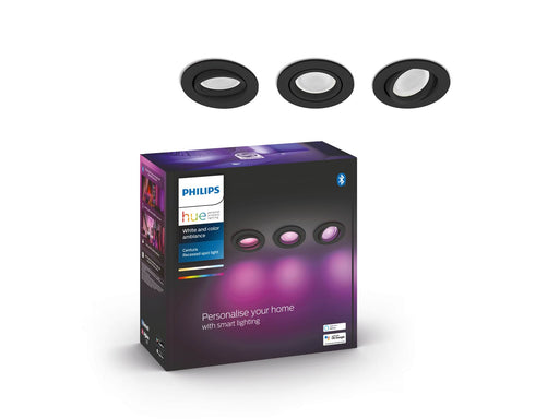 Philips Hue Centura Recessed Spotlight Round - Black - 3-Pack