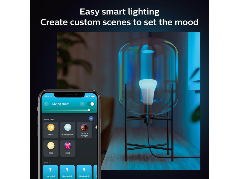 Philips Hue Color A60 E27 806 Lumen, 4er-Pack