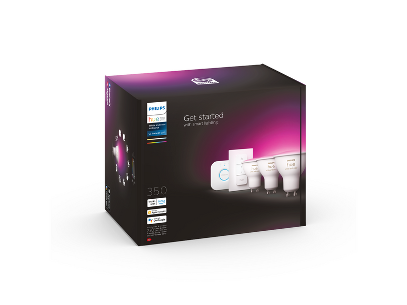 Philips Hue Color GU10 Spotlight - Starter kit with 3 bulbs