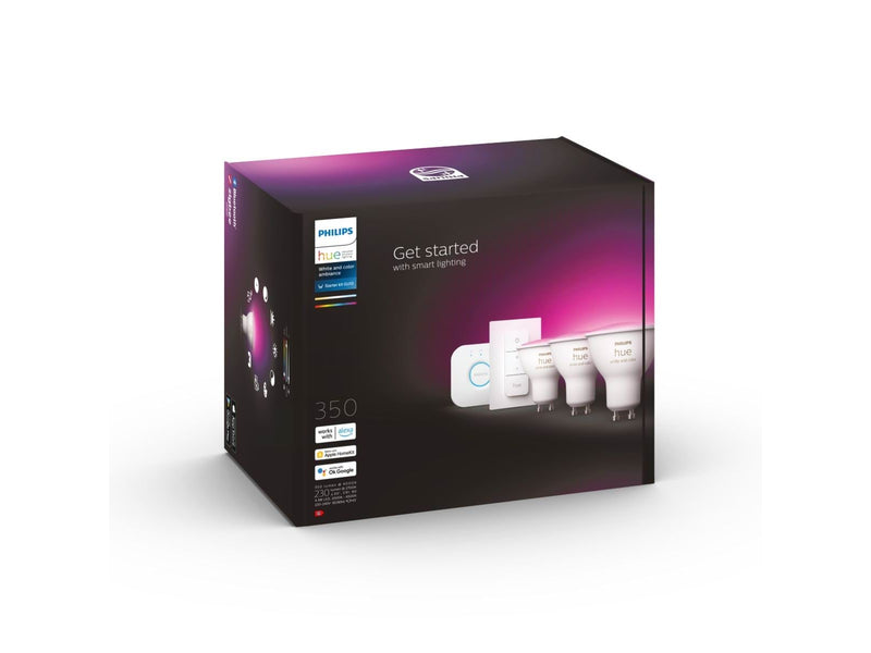 Philips Hue Color GU10 Spotlight - Starter kit with 3 bulbs