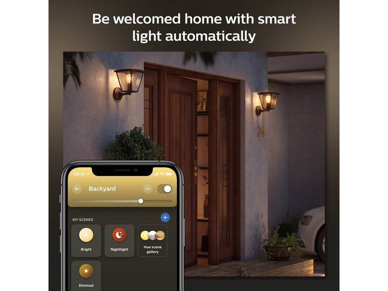 Philips Hue Outdoor Inara Wall Lantern