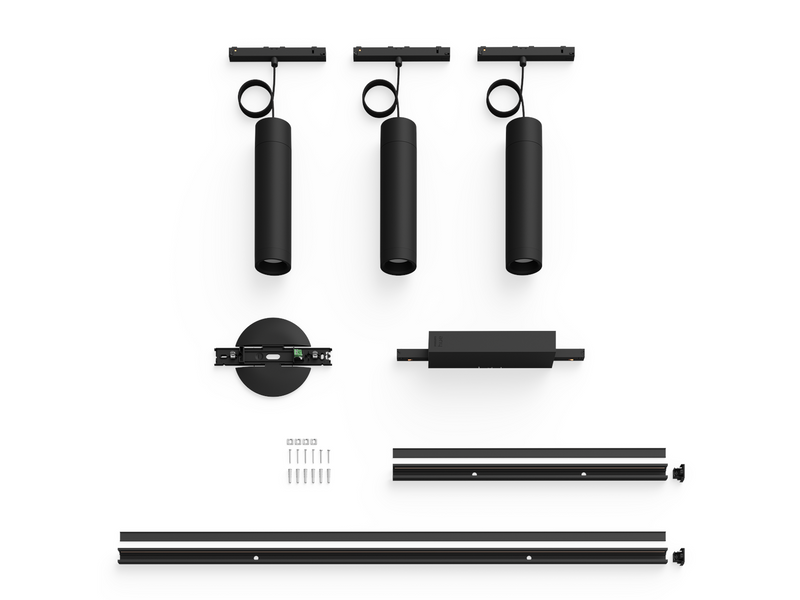 Philips Hue Perifo Ceiling Pendant - 3 Cylinders - Black