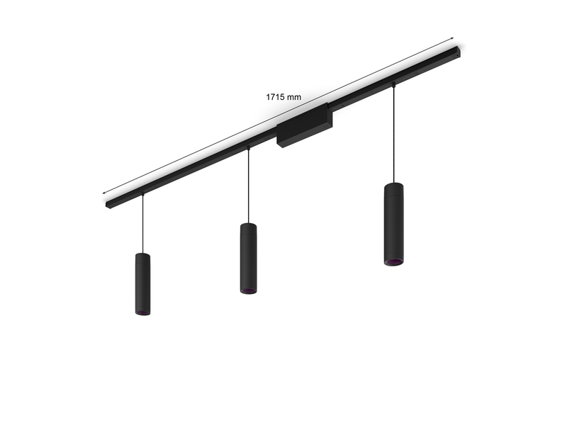Philips Hue Perifo Ceiling Pendant - 3 Cylinders - Black