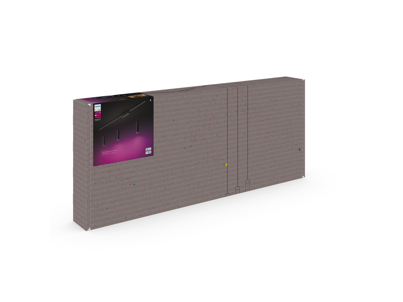 Philips Hue Perifo Ceiling Pendant - 3 Cylinders - Black