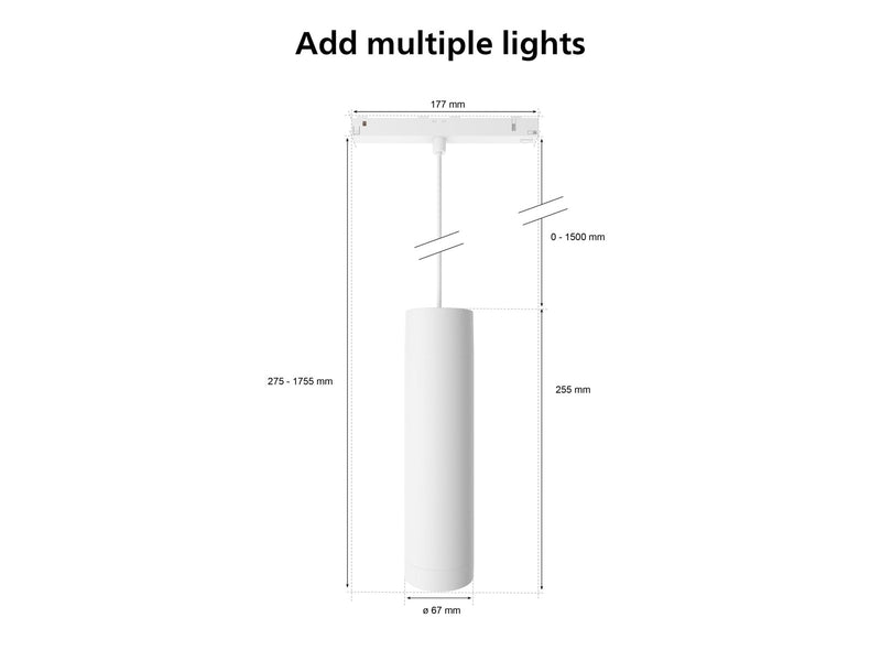 Philips Hue Perifo Ceiling Pendant Cylinder Lamp - White